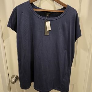 Banana Republic Navy Blue Casual T-Shirt in Size L